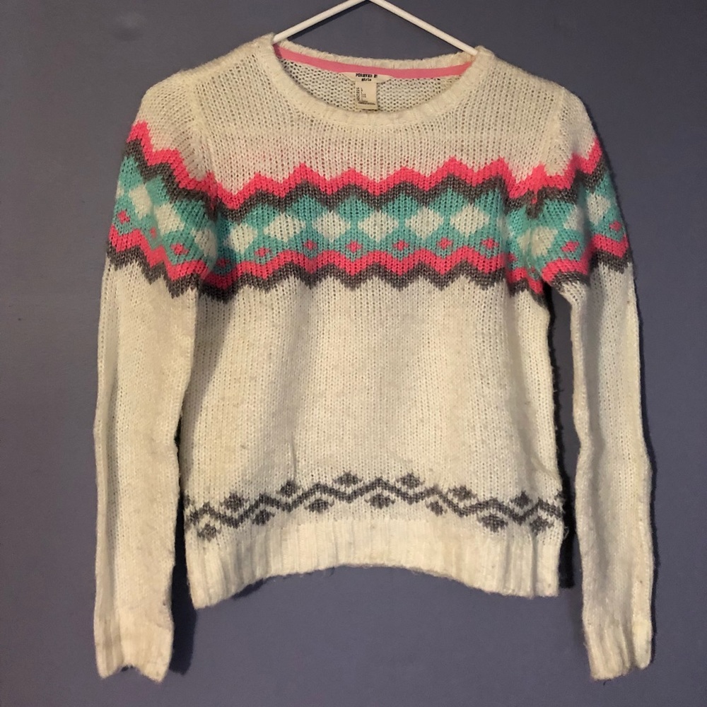 Tribal Print Knit Sweater